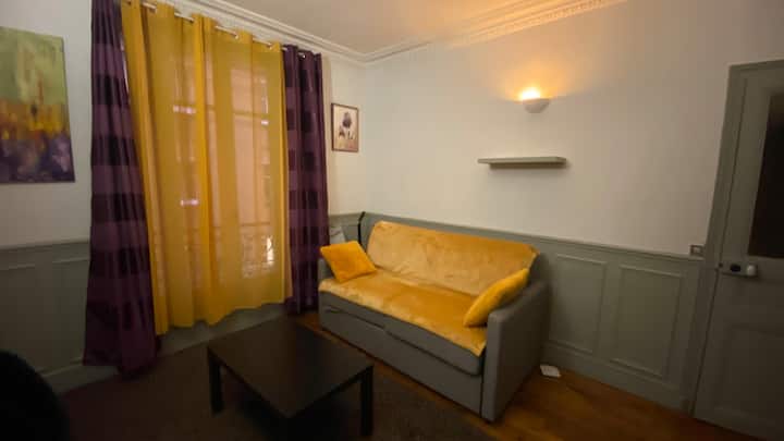 TV & Internet & WiFi lounge - latest generation fiber optic (ultra fast), Freebox
Sofa convertible into a very comfortable double bed with high quality mattress (16 cm)
Private garden view: enjoy the silence in the middle of Paris! (very rare:)
