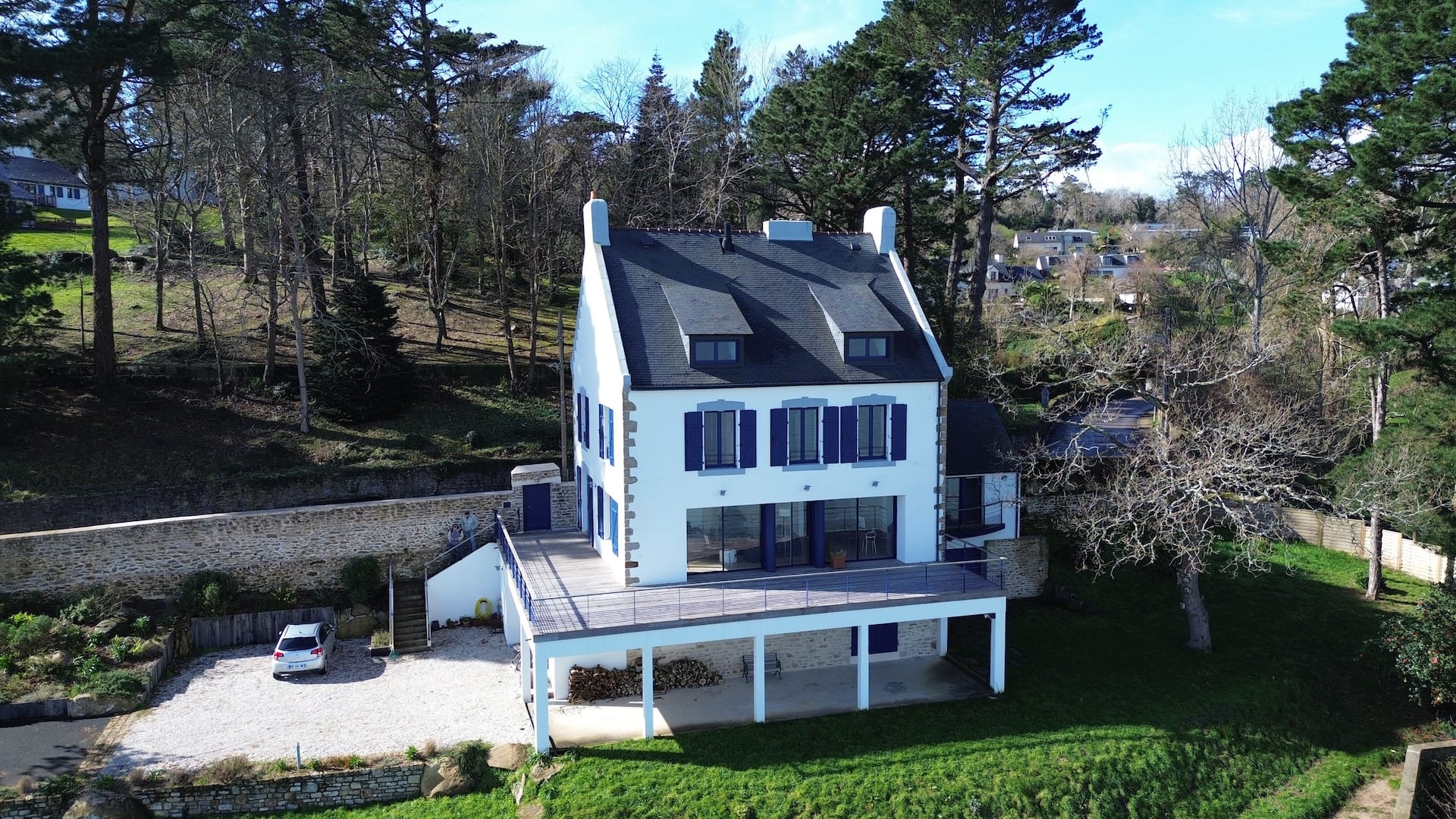 Vue depuis la villa Ty Domovoï sur la baie de Douarnenez