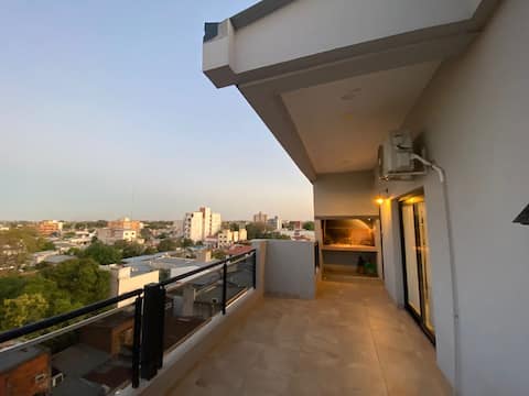Apartment with a grill