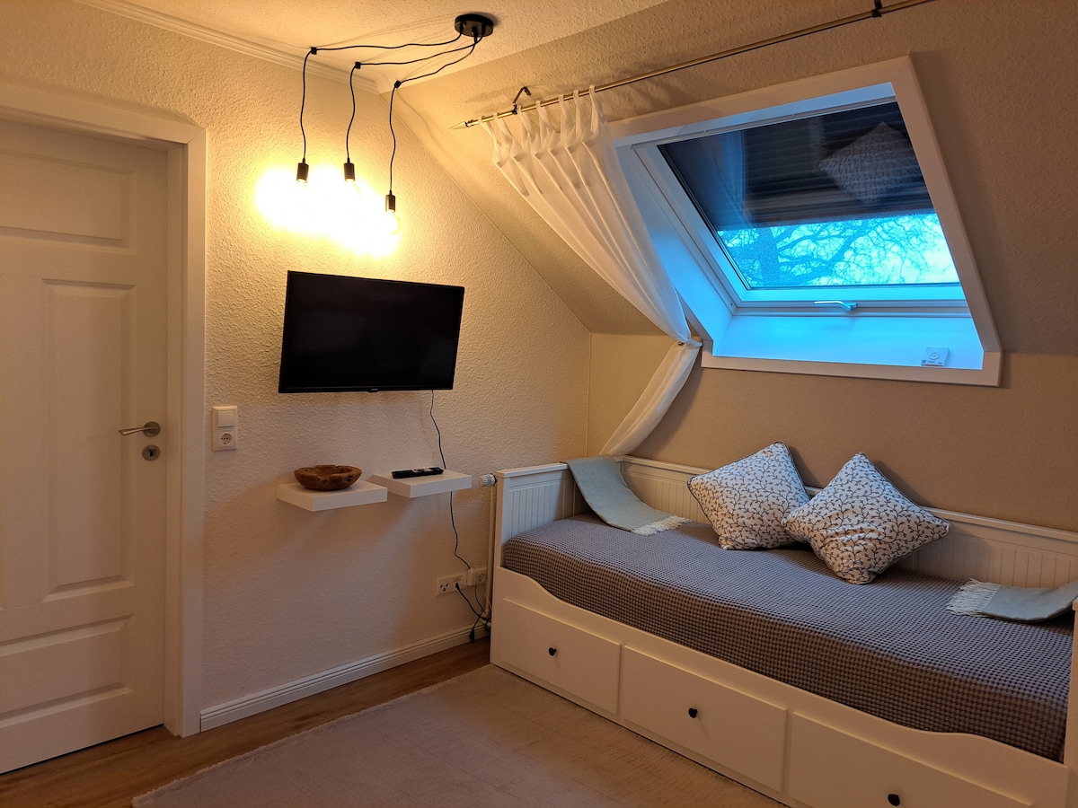 Dhoma e gjumit e tretë me krevat ditor.