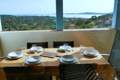 Sea view Les Restanques pools wifi-climatization