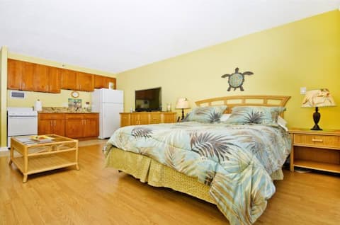 12 guests~same floor (6)~3 studios~free parking