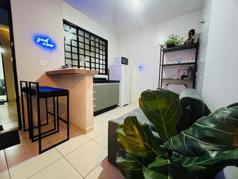 Top performing Airbnb: Studio 05 - Next to UEM, with garage, AC and Wi-Fi in Maringá