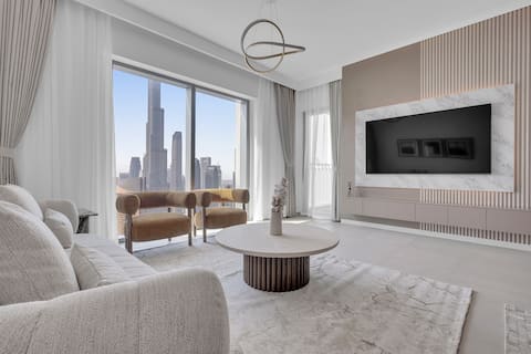 Top performing Airbnb: 3BR Downtown -51st Floor- Unobstructed Burj View in Za'abeel Second