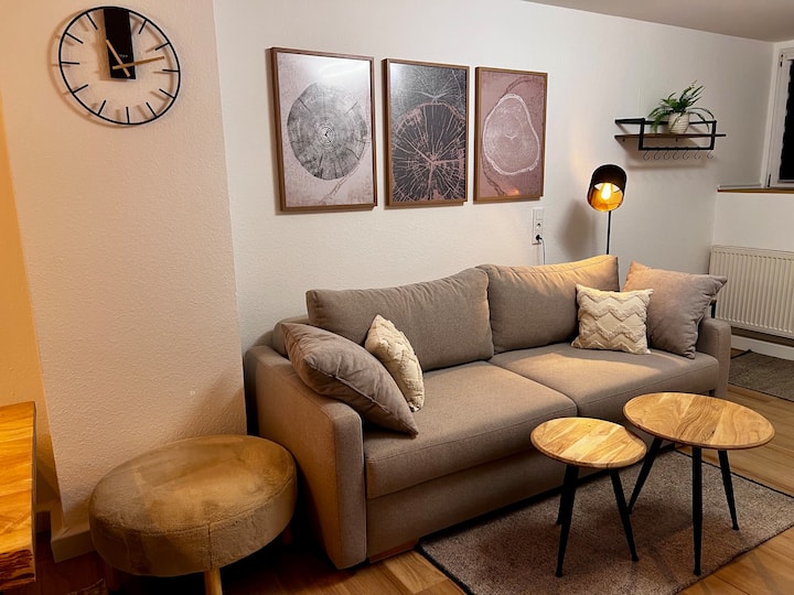 Útulná rozkladacia pohovka v obývacom priestore – vytiahnite ju!