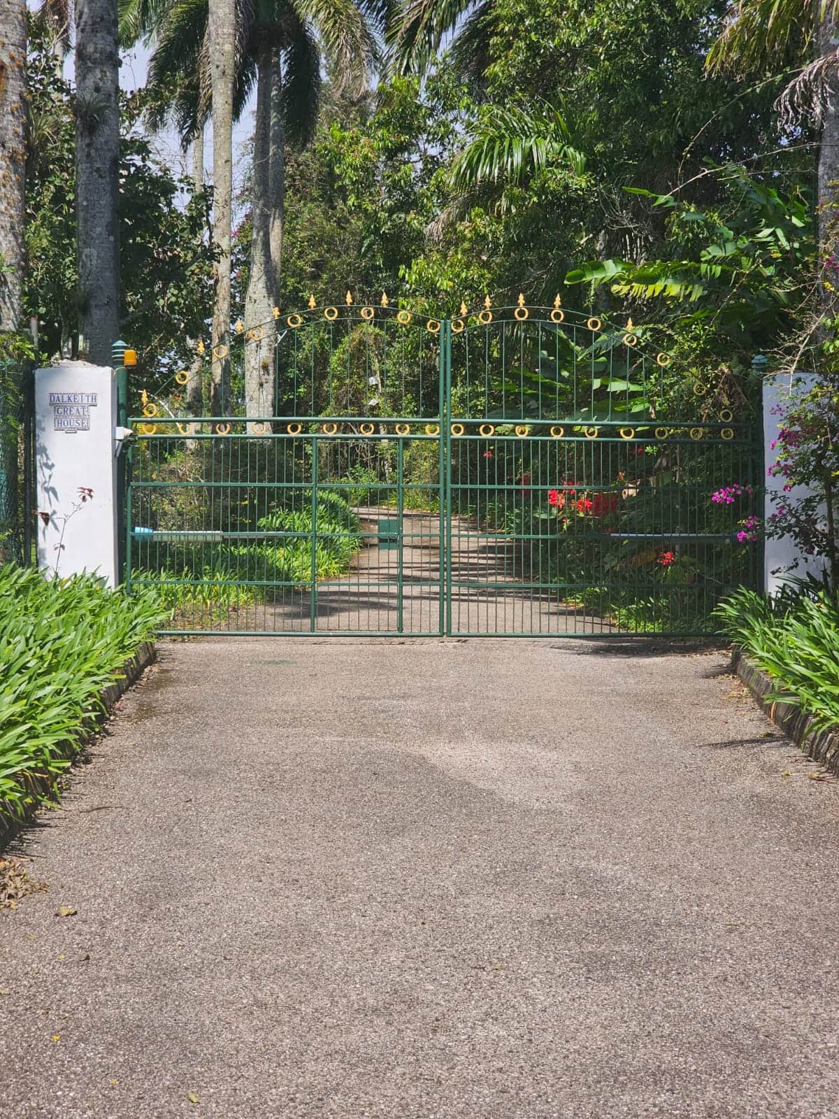 The gated entrance to Dalkeith