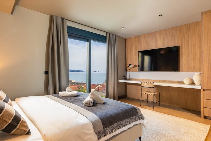 Chumba cha kulala no.2 w/mwonekano wa bahari na sehemu mahususi ya kufanyia kazi