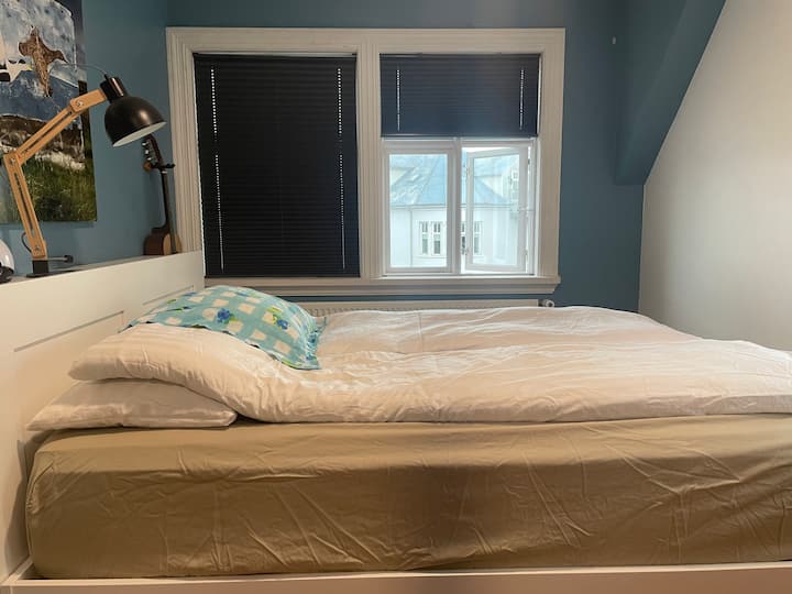 Chumba cha kulala cha Bluu, kitanda cha ukubwa wa malkia ( sentimita 160x200)