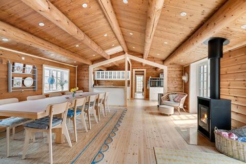 Idyllic Family Log Cabin near Nature