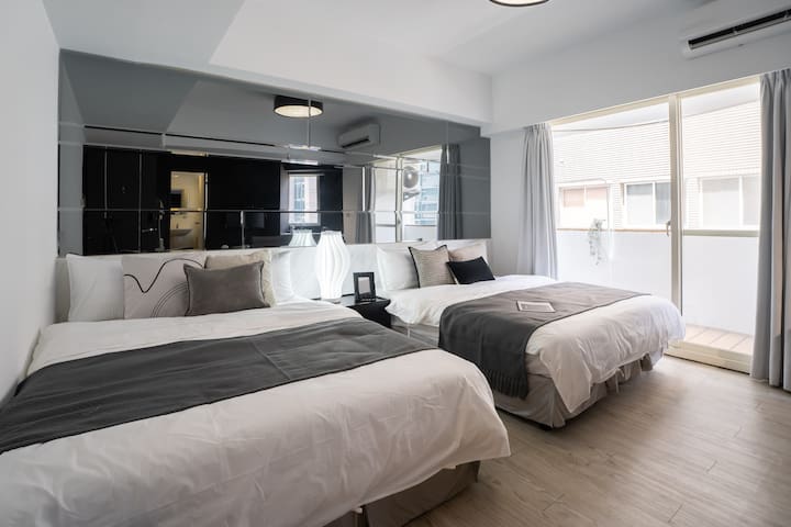 *The House｜9床5衛｜電梯大樓｜落地窗陽台｜捷運中山站｜中山商圈｜2-16P