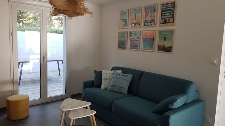 ÎLe Tudy: Maison 3* 85m2 150m Plage Et Port-7pers - Île-Tudy