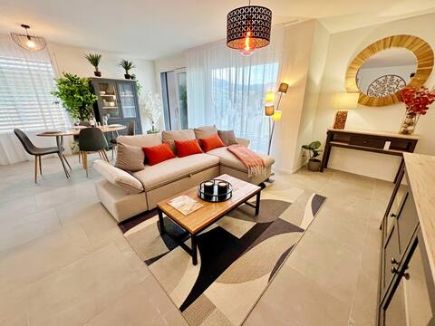 New apt, free parking, 50 min to Gstaad Resort