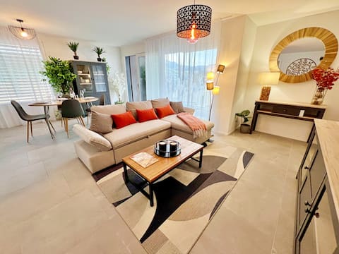 New apt, free parking, 50 min to Gstaad Resort