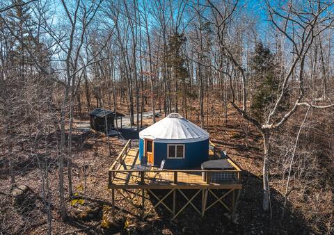 St Francis River: The Blue Yurt and Hot Tub