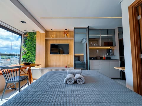 Studio Fancy Barra | Wifi | AC | Parking