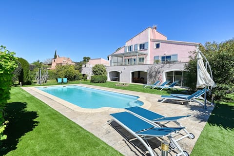 Sanary - Villa Rose with panoramic sea view and pool