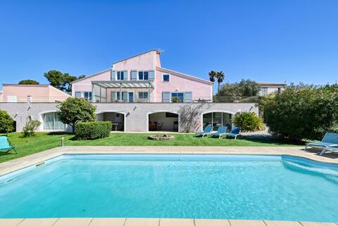 Sanary - Villa Rose with panoramic sea view and pool