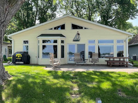 The Yellow House on East Lake in Okoboji, IA