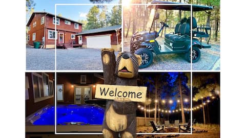 Swiss style cabin with Hot-tub, Zipline, Sleeps 27