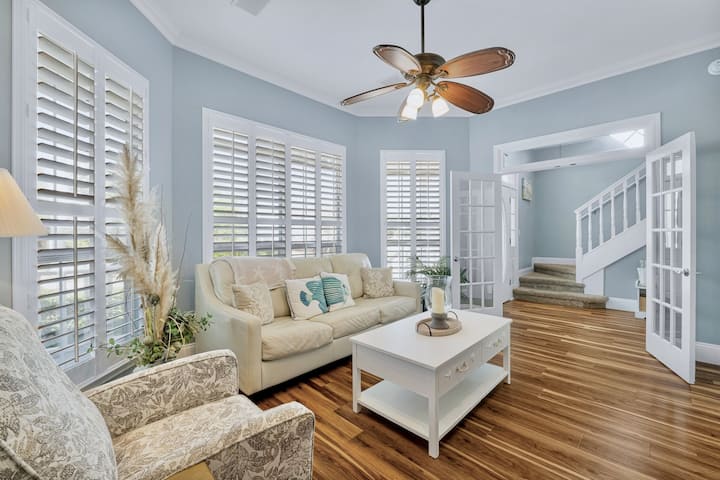 Living room #2 - Comfy queen sleeper sofa with doors for privacy. (Sleeps 2) 