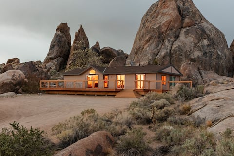 Sparkling home amidst six acres of ancient rocks
