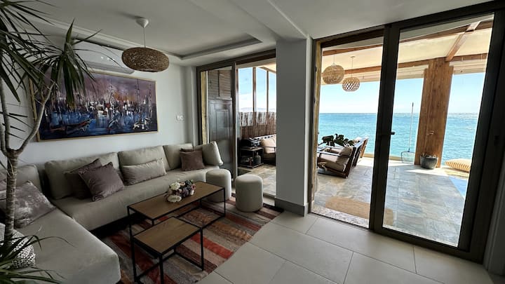 Maison Front Mer Avec Piscine Privée - Taghazout