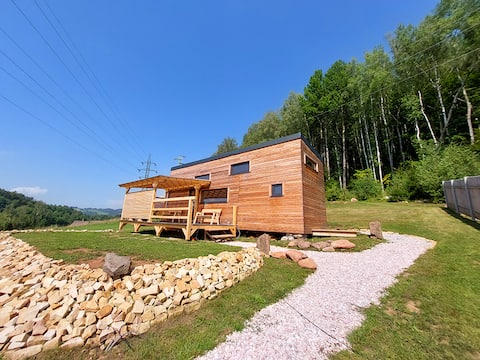 Tiny house Lhota 2 s koupacím sudem