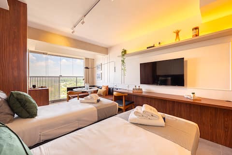 Fabulous studio on the 25th floor in Alto da Boa Vista