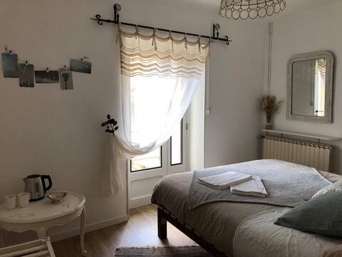 "Plume" guest room at: La Maison