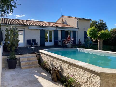 The quiet house with a pool