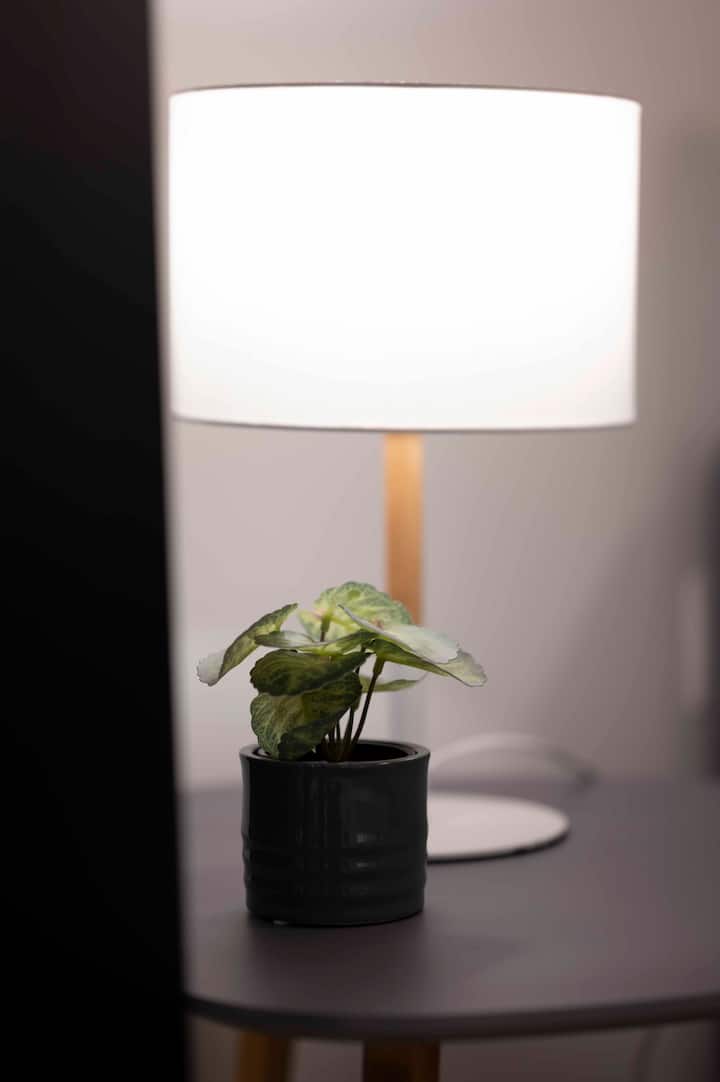 Sala de estar de planta abierta 