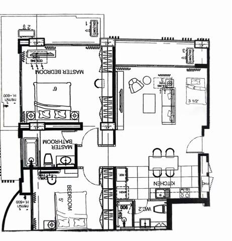 130m²Apt 2B(3beds)/BTS Phrom Phong /EmSphere/Pool gallery image 5