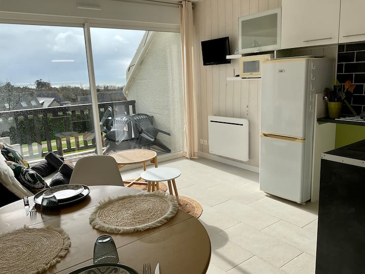 Studio Avec Vue Sur Mer, Piscine, Place De Parking - Guidel