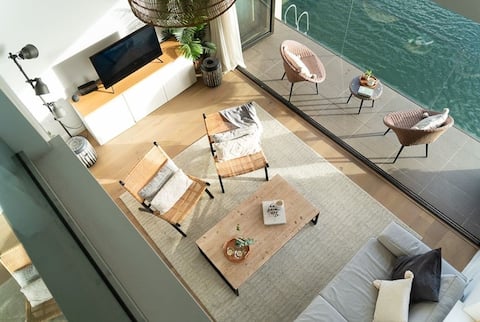 Waterfront quayside house by the beach St Ives Bay