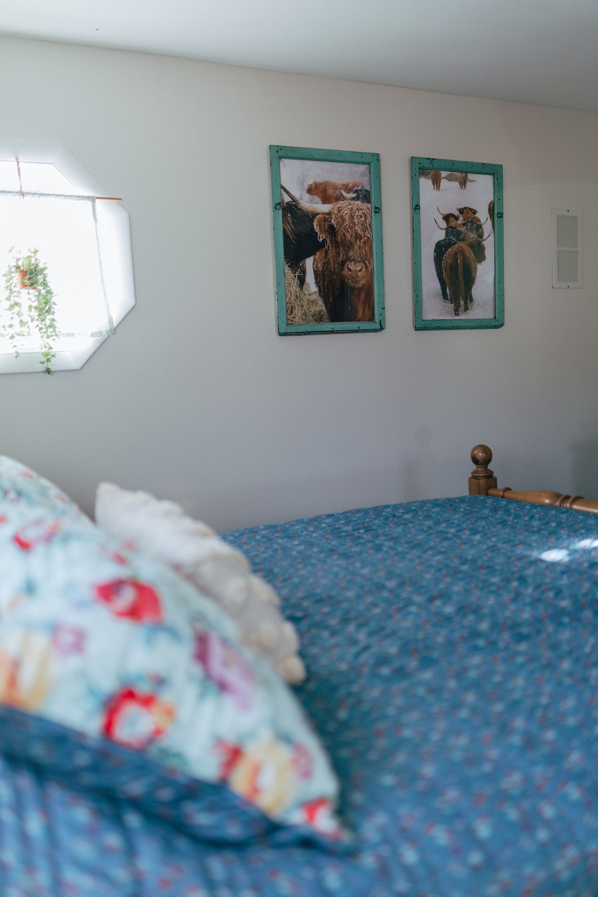 Sleeping space includes a queen bed and day bed in the single bedroom, as well as rollaway bed in the main living area.