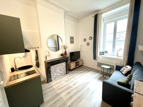 Popular Airbnb listing: La Petite Chouette Studio - Downtown - Quiet in Côte D'or