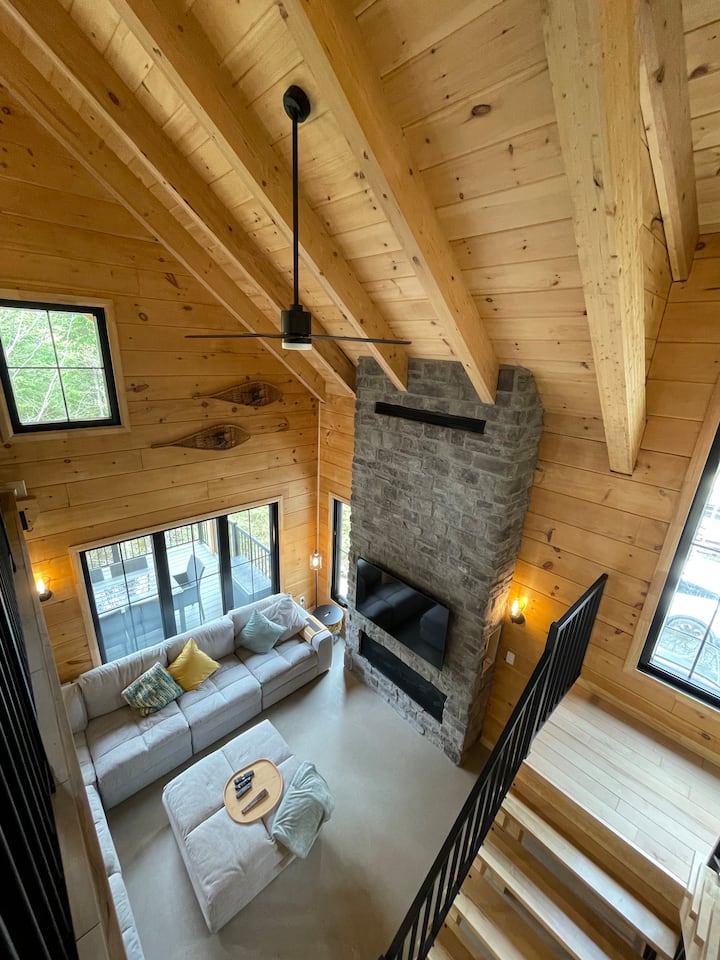 Chalet Moderne En Bois Massif | Spa•foyer•nature - Saint-Donat