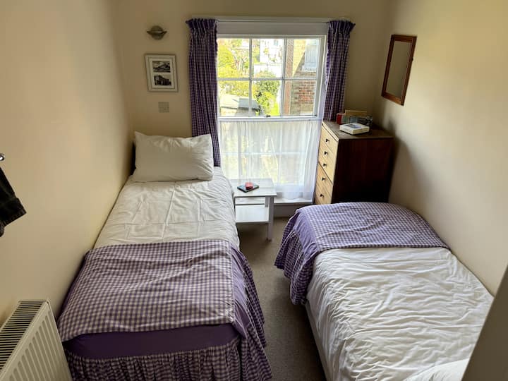 The third room is light and airy and entered from the second bedroom .