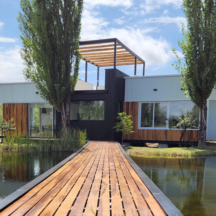 Cabin overlooking the lagoon