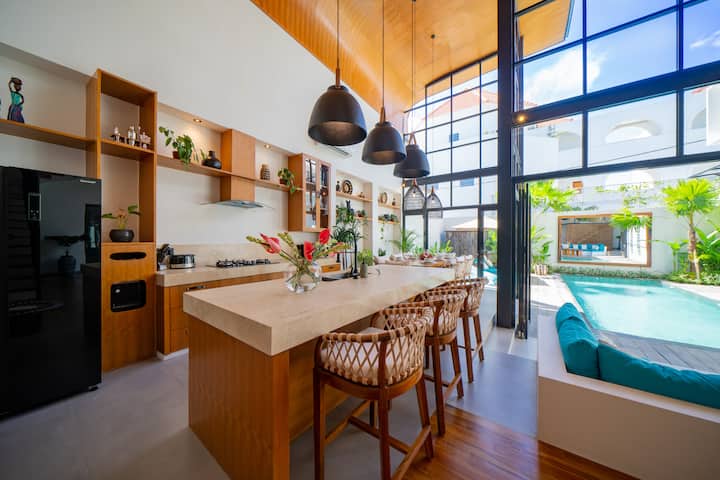 Workspace evidence from 4BR Berawa Villa • Pool, AC Living & Rooftop