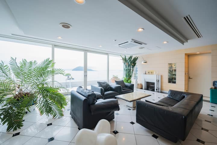 600㎡ Luxury Villa, Ocean & Islands View, Jacuzzi - 香川郡