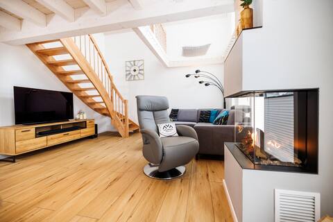 Seeterrasse, Sauna, Whirlpool, Kamin, Loftnetz