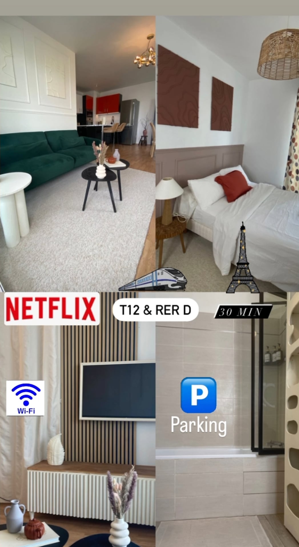 Successful Airbnb property: LE KEND'S. Standing Cozy Apartment in évry Courcouronnes