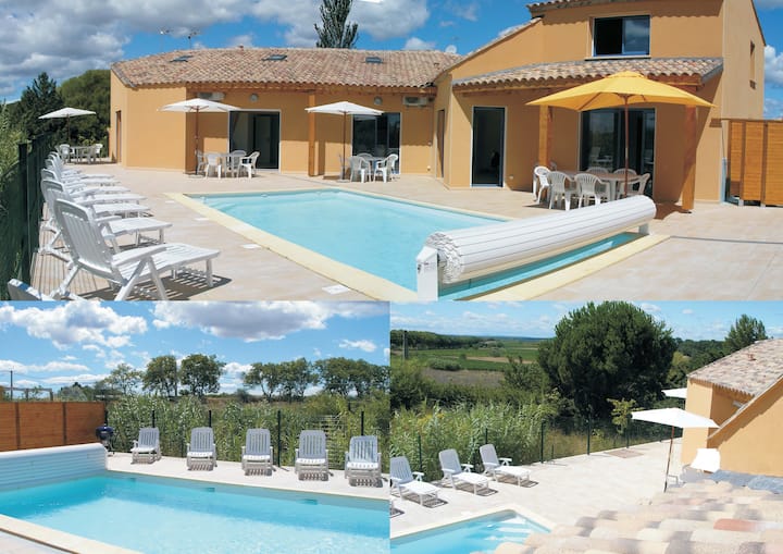 Villa Avec Piscine Chauffée - Pézenas