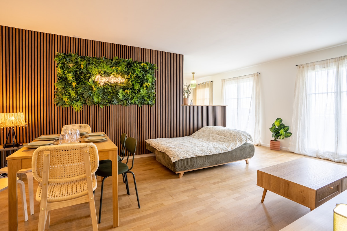 Top Airbnb: Magic Garden 4/6 people /private parking /RER à Serris