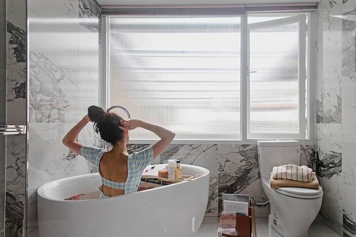 D apt . DUMO. /雙層獨享/台北車站/頂級衛浴3/泡澡浴缸/景觀陽台/4F+5F gallery image 5