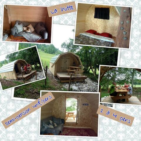 Hut in a mountain pasture.