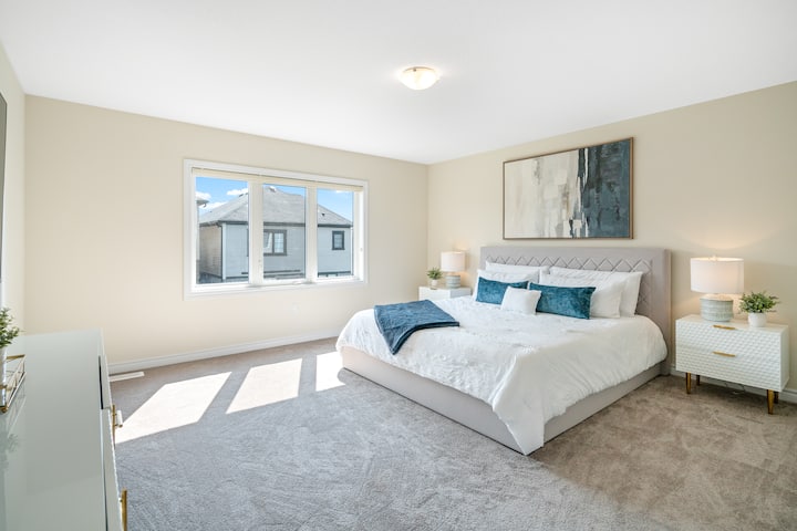 Master bedroom oasis with King bed