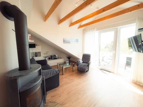 Wellness apartment by the sea with sauna