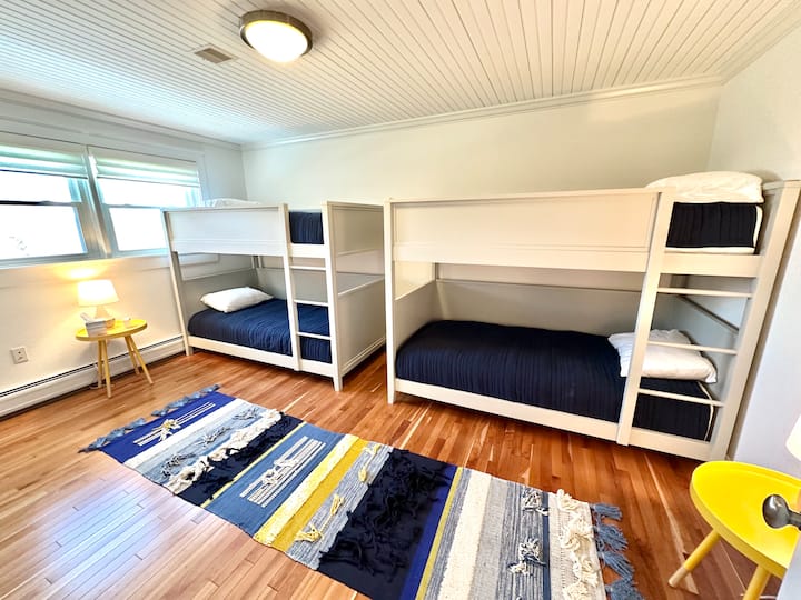 2nd bedroom with two sets of bunk beds
